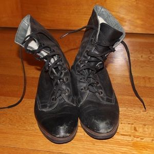 Black Vintage lace up boots